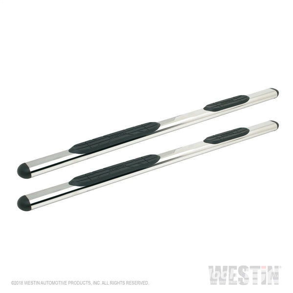 Premier 4 Oval Nerf Step Bars-Stainless Steel 4in Oval Nerf Steps 91 inches