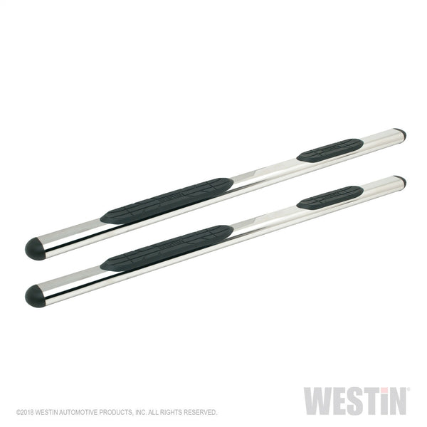 Premier 4 Oval Nerf Step Bars-Stainless Steel 4in Oval Nerf Steps 91 inches