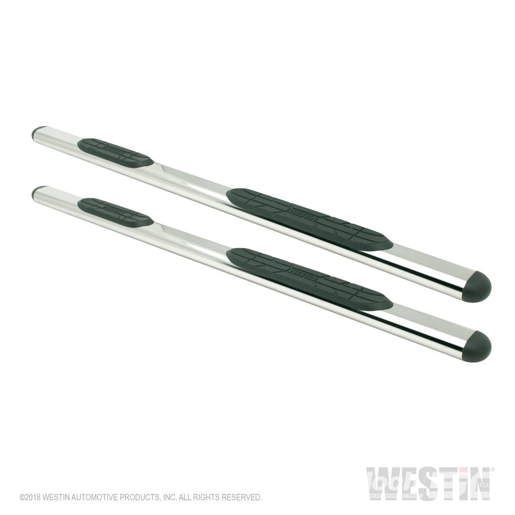 Premier 4 Oval Nerf Step Bars-Stainless Steel 4in Oval Nerf Steps 72 inches
