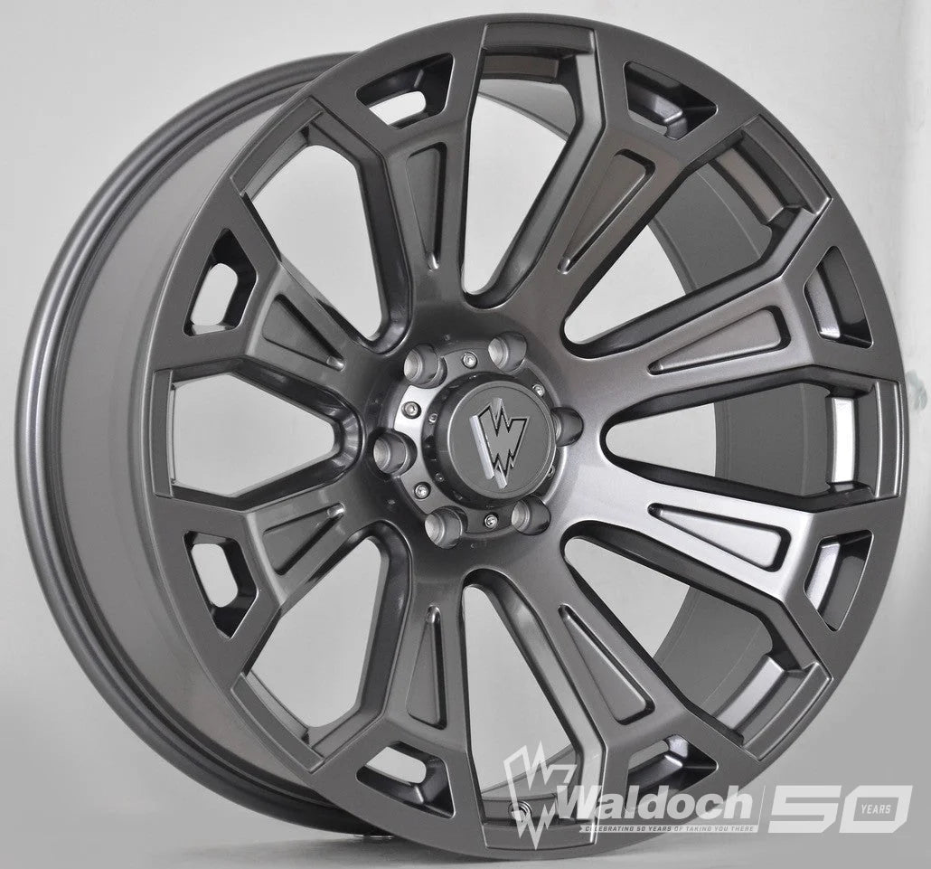 RAVEN 22X10 GREY STONE - 24 OFFSET 8X180 124.3CB