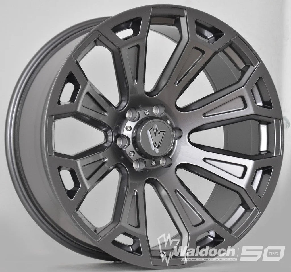 RAVEN 22X10 GREY STONE - 24 OFFSET 8X180 124.3CB