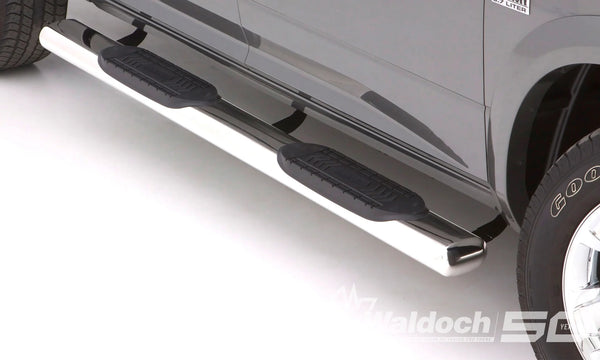 6Inch-Oval Straight Nerf Bars Composite Chrome