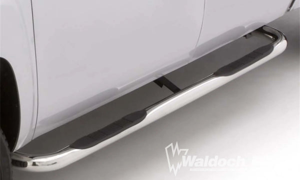 3 In Round Bent Nerf Bars Stainless Steel Polished