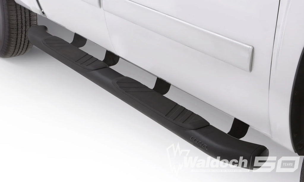 5 In Oval Bent Nerf Bars Composite Black