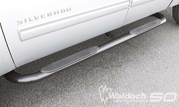 4 In Oval Bent Nerf Bars Stainless Steel Polished