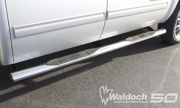 4 In Oval Straight Nerf Bars Stainless Steel Polished
