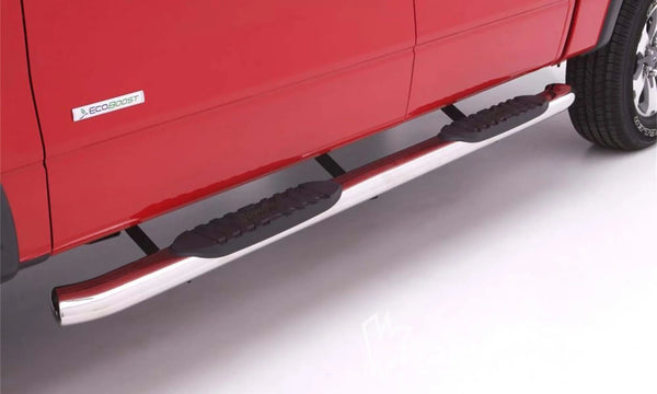 5 In Curved Oval Nerf Bars Stainless Steel Polished