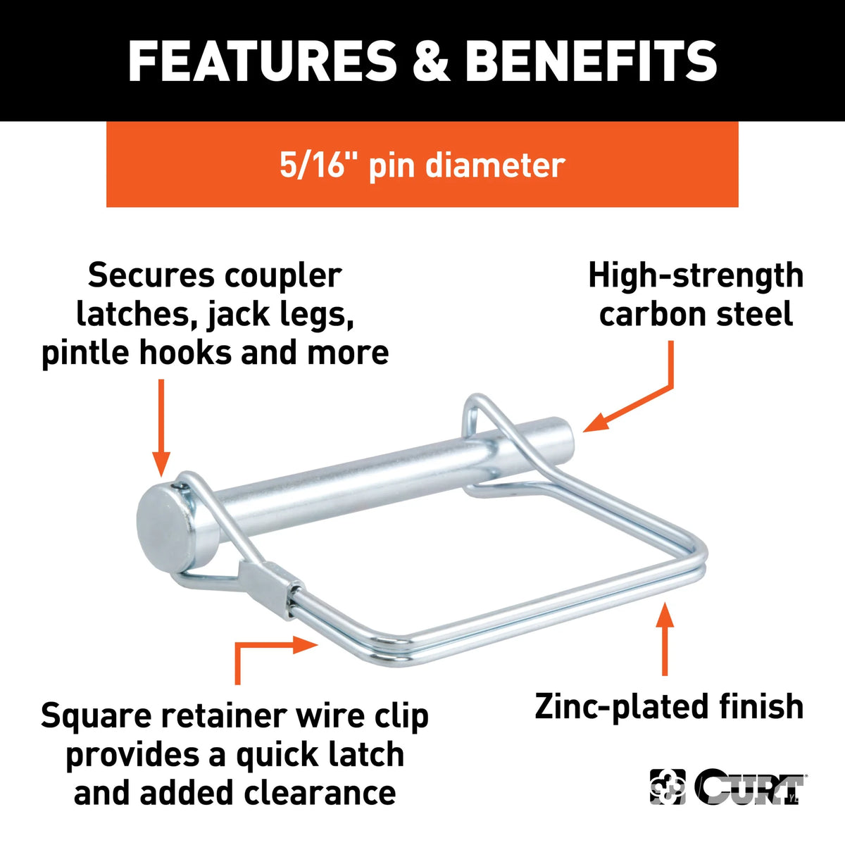 5/16" Safety Pin (3" Pin Length)