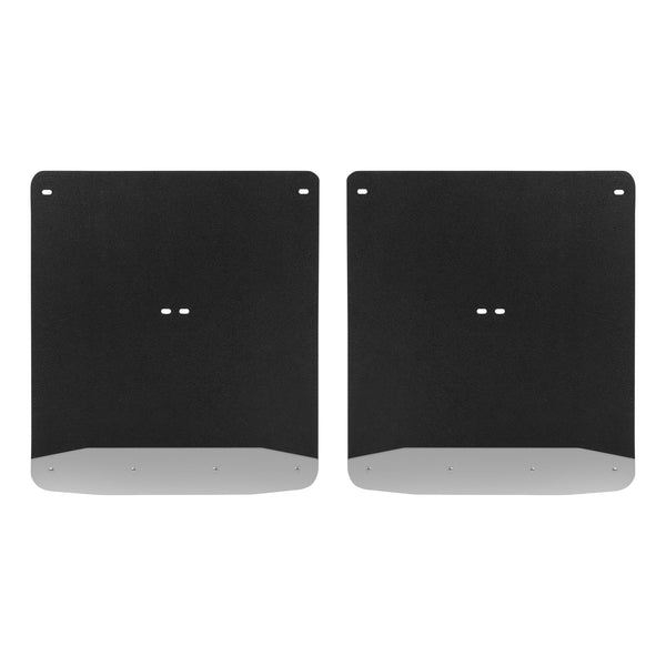Rear Dually 20" x 23" Rubber Mud Guards, Select Silverado, Sierra 3500 (2 Flaps)