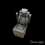 Waldoch Middle Bucket Seat Dual Armrests Black Pewter Piping
