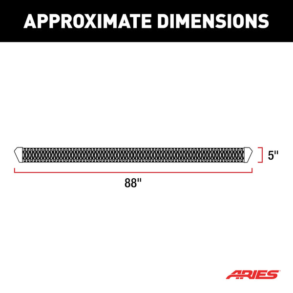 SlimGrip 5" x 88" Black Aluminum Running Boards, Select Silverado, GMC Sierra