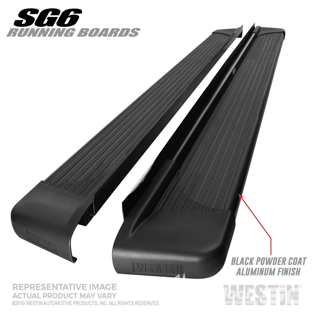 SG6 Running Boards-Black Aluminum Running Board 89.5 inches