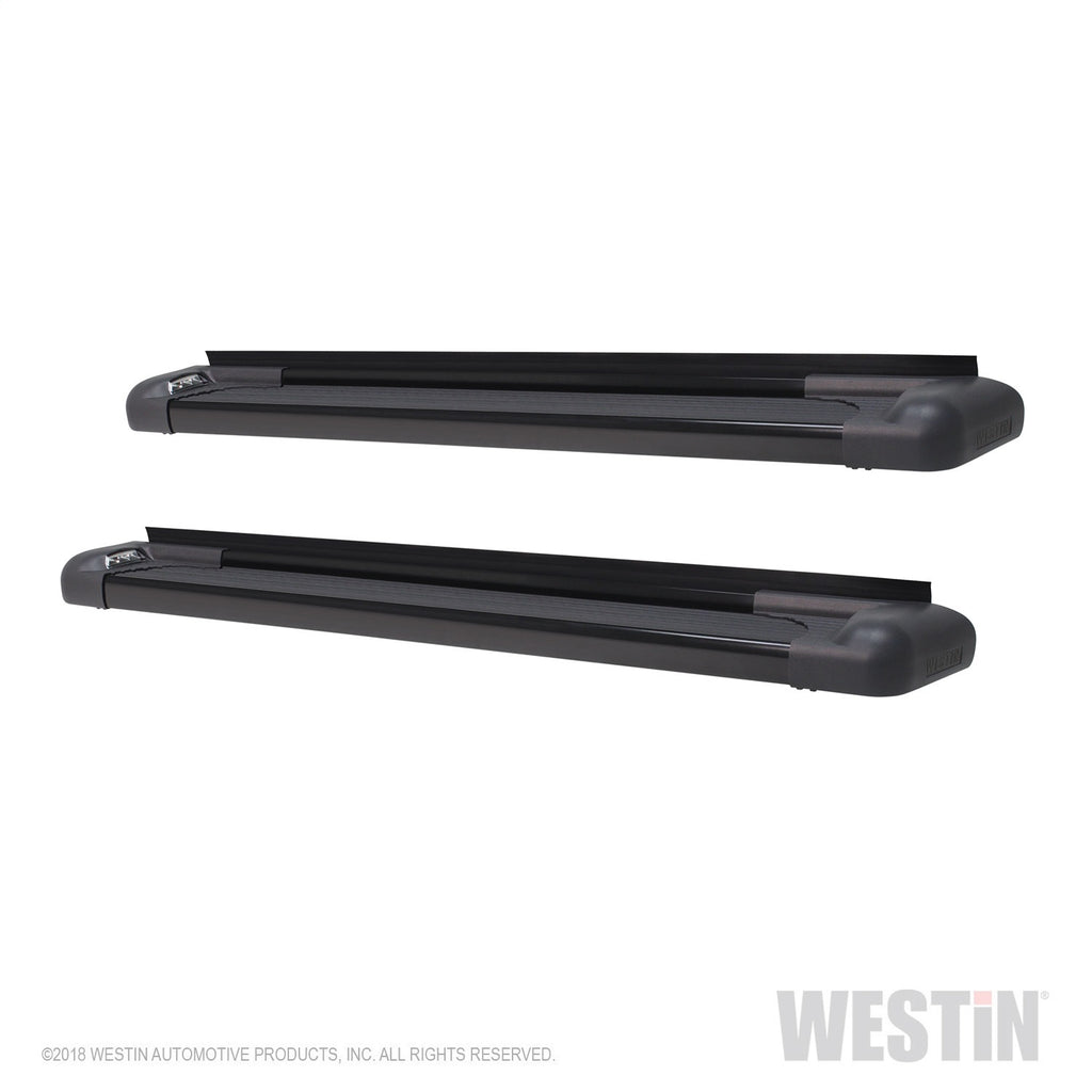 SG6 LED Running Boards-Black Aluminum Running Boards 85.5in
