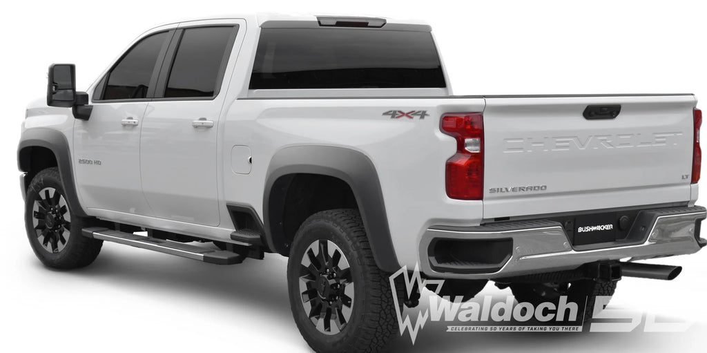 Bushwacker  Fender Flares Extend-A-Fender Style 4pc. for Chevrolet 2500/3500, Smooth Black