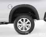 Bushwacker Pocket/Rivet Style Smooth Finish 4-Piece Fender Flare Set for 2019-2020 Ram 2500/3500