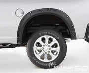 Bushwacker Pocket/Rivet Style Smooth Finish 4-Piece Fender Flare Set for 2019-2020 Ram 2500/3500