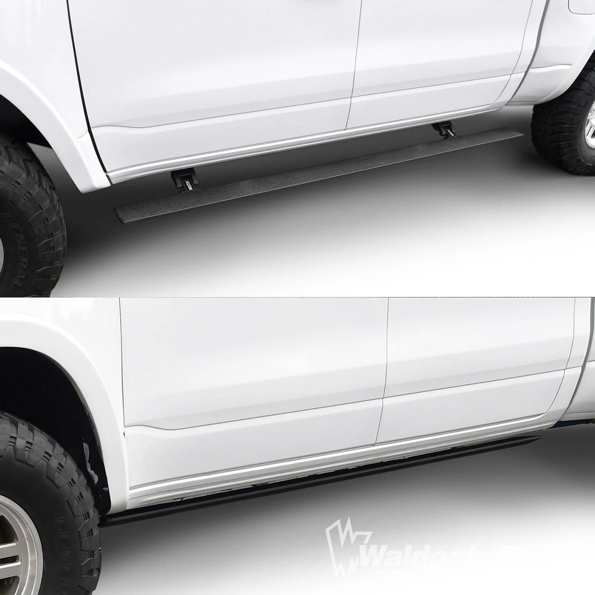 Pro-e Electric Running Boards-Ram 1500 Crew Cab 2009-2018; Ram 1500 Classic Crew Cab 2019-2023; 2500/3500 Crew Cab 2010-2024 (Excl Cab Chassis w/Def Tanks)