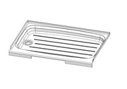 WALDOCH SHOWER PAN 24X40 LEFT SIDE DRAIN - WHITE - NO BACK FOAM