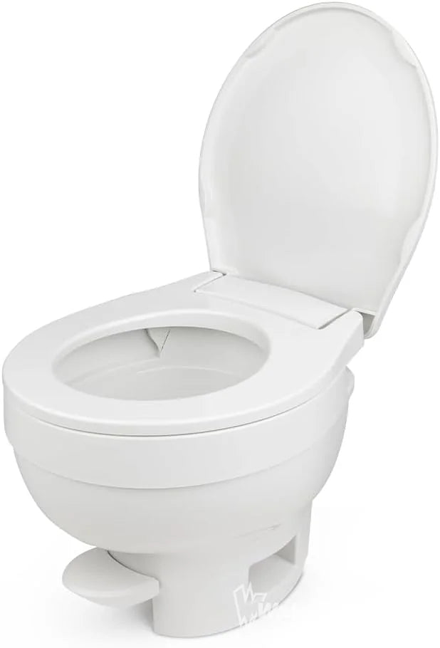 Aqua-Magic VI RV Toilet Foot Pedal Flush / High Profile / White - Thetford