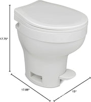 Aqua-Magic VI RV Toilet Foot Pedal Flush / High Profile / White - Thetford