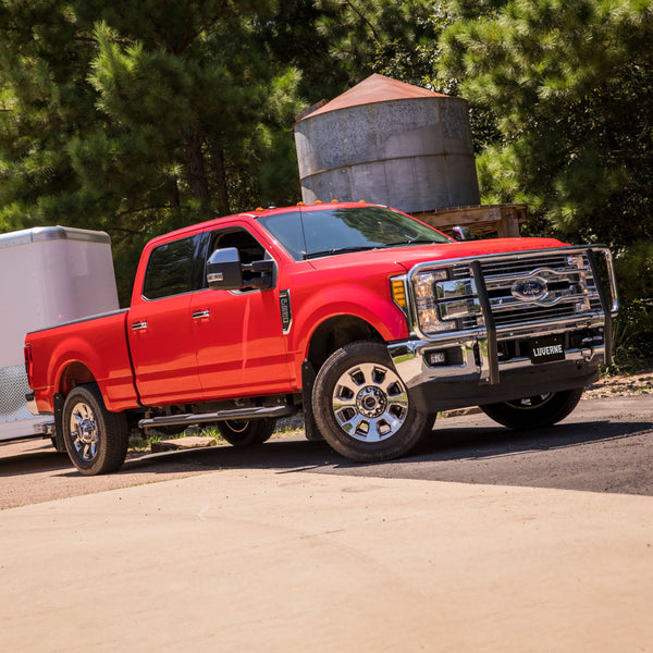 Chrome Steel 2" Tubular Grille Guard, Select Ford F-250, F-350, F-450, F-550