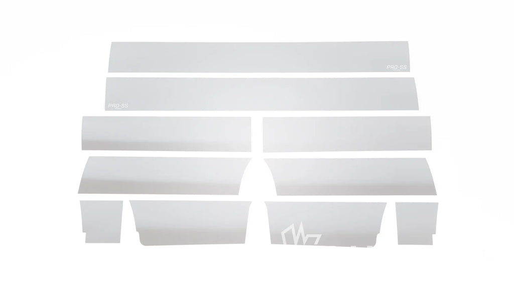 PRO Stainless Steel Rocker Panels-Ford F-150 Reg Cab 8 ft Long Box (4.25" tall, 10 Pieces)