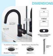 KITCHEN FAUCET BLACK - CABANA REAR FAUCET