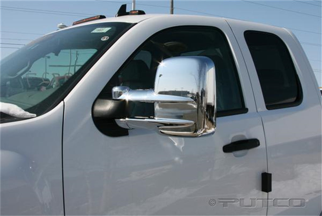 Mirror Covers-Chevrolet Silverado - Towing Mirrors (w/o turn signals or camera sensors)   Mirror Covers-GMC Sierra - Towing Mirrors (w/o turn signals or camera sensors)