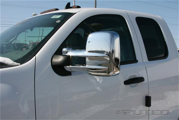 Mirror Covers-Chevrolet Silverado - Towing Mirrors (w/o turn signals or camera sensors)   Mirror Covers-GMC Sierra - Towing Mirrors (w/o turn signals or camera sensors)