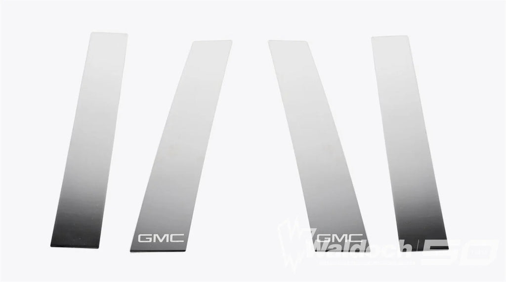 GM Stainless Steel Pillar Posts-GMC Sierra fits Double Cab and Crew Cab - GMC Etch