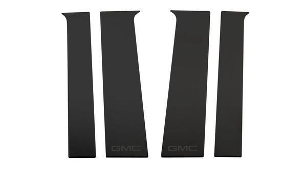 GM Black Platinum Pillar Posts-2020-2020 Sierra HD - GMC Etch - Crew Cab / Double Cab (6 Pcs)