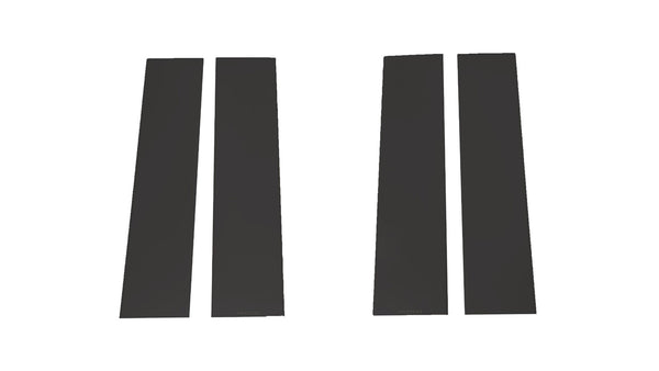 Black Platinum Pillar Posts Classic-Silverado/Sierra HD 2500/3500 - Crew Cab / Double Cab (6 Pcs)