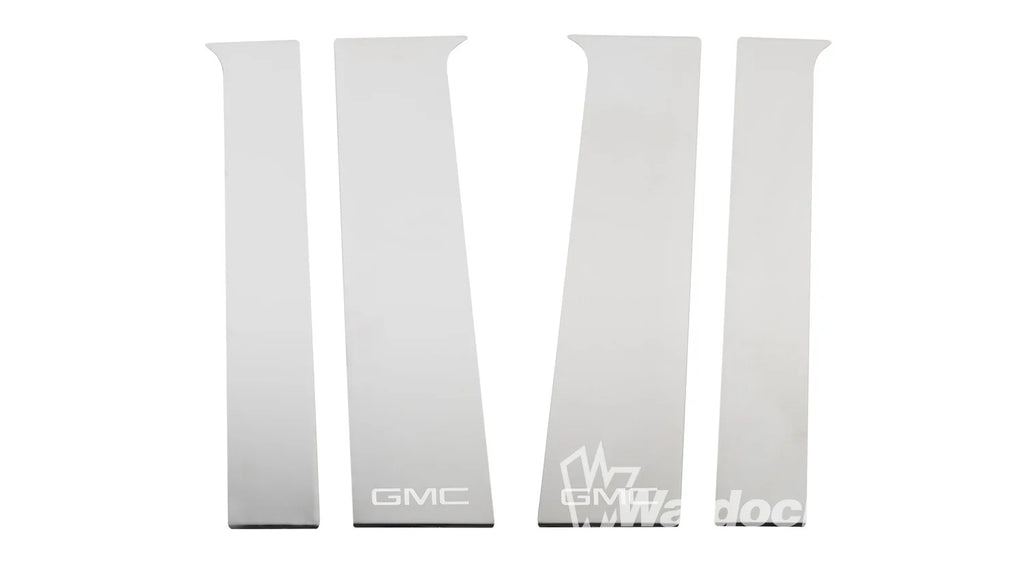 GM Stainless Steel Pillar Posts-GMC Sierra HD - GMC Etch - Crew Cab / Double Cab (6 Pcs)
