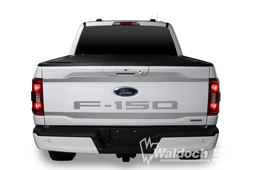 Tailgate Accents-Ford F-150 - Stainless Steel - Upper & Lower Tailgate Accent - 2 pcs.