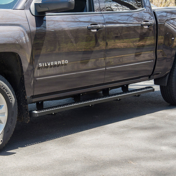 SlimGrip 5" x 88" Black Aluminum Running Boards, Select Chevrolet, GMC