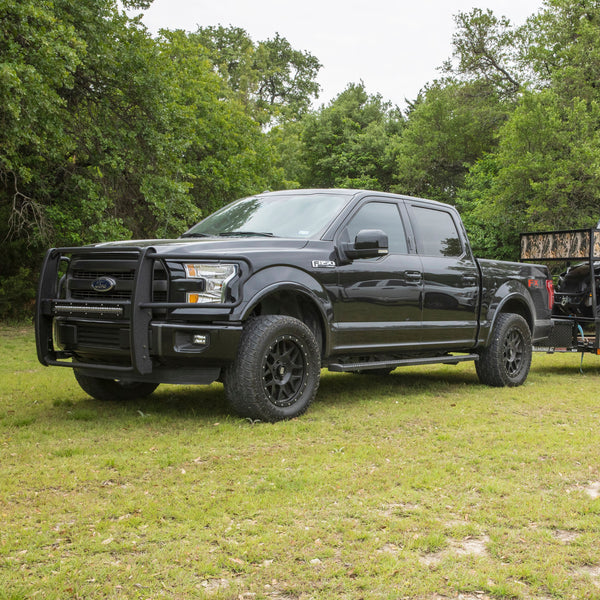 SlimGrip 5" x 88" Black Aluminum Running Boards, Select Ford F-150