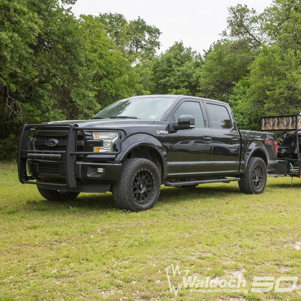 SlimGrip 5" x 88" Black Aluminum Running Boards, Select Ford F-150, F-250, F-350