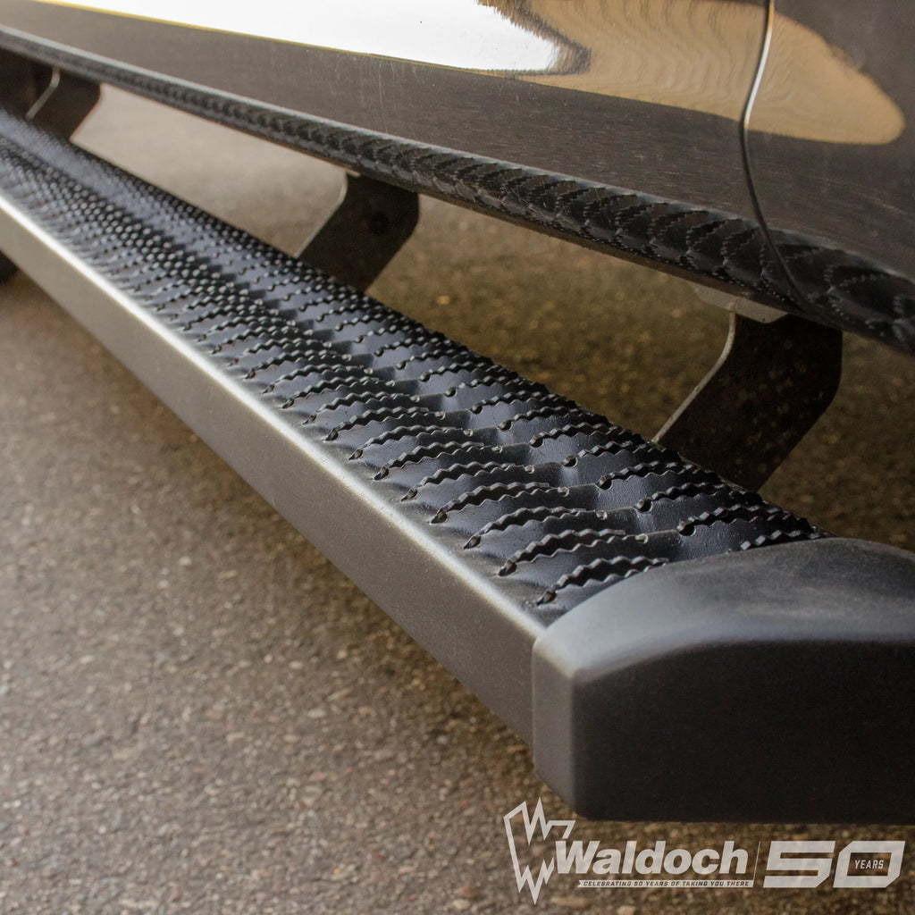 SlimGrip 5" x 88" Black Aluminum Running Boards, Select Ford F-250, F-350, F-450