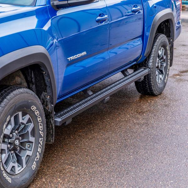 SlimGrip 5" x 88" Black Aluminum Running Boards, Select Toyota Tacoma