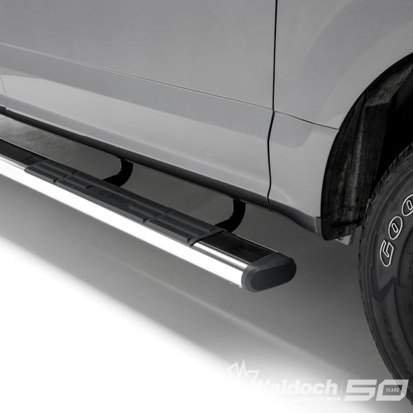6" x 75" Polished Stainless Oval Side Bars, Select Chevy Silverado, GMC Sierra  Aries