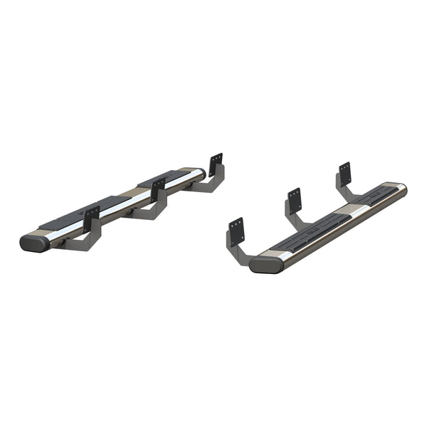 6" x 75" Polished Stainless Oval Side Bars, Select Ram 1500 Quad Cab