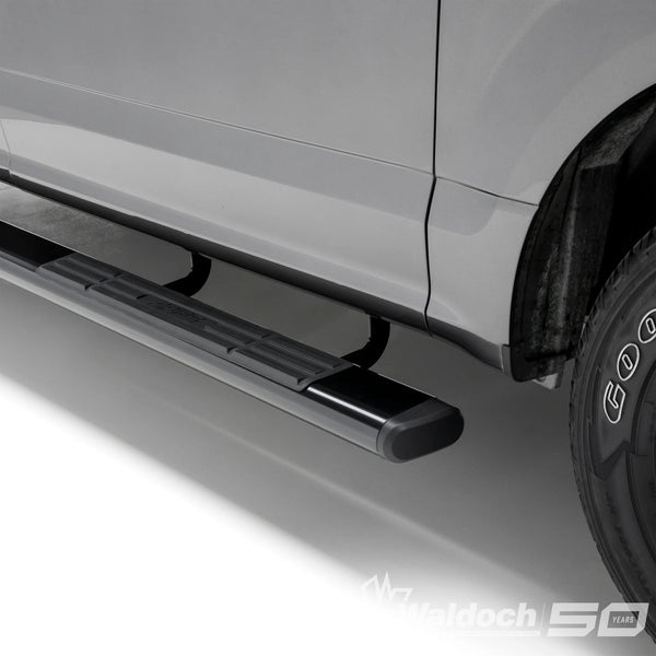 6" x 75" Black Aluminum Oval Side Bars, Select Silverado, Tahoe, Sierra, Yukon