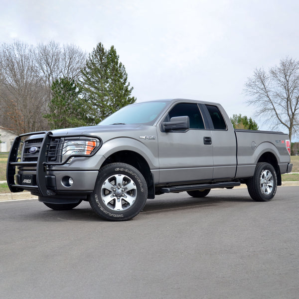 6" x 91" Black Aluminum Oval Side Bars, Select Ford F-150  Aries