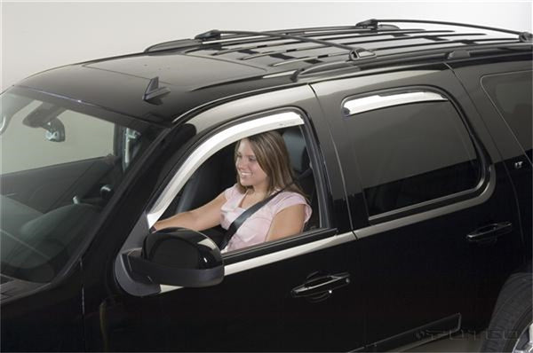 Element Chrome Window Visors-Chevrolet Tahoe (Set of 4) Element Chrome Window Visors-GMC Yukon (Set of 4)