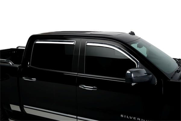Element Chrome Window Visors-Chevrolet Silverado LD - 4 door - Crew Cab Element Chrome Window Visors-Chevrolet Silverado HD - 4 door - Crew Cab Element Chrome Window Visors-GMC Sierra LD - 4 door -  door - Crew Cab