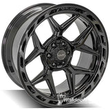 4Play Wheels 4P83 Brushed Black 22x12 -44mm Offset 6x135,6x139.7 (6x5.5)
