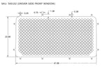 WALDOCH PROMASTER DRIVER SIDE FRONT WINDOW STEEL SCREEN