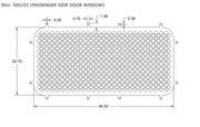 WALDOCH PROMASTER PASSENGER SIDE DOOR WINDOW STEEL SCREEN