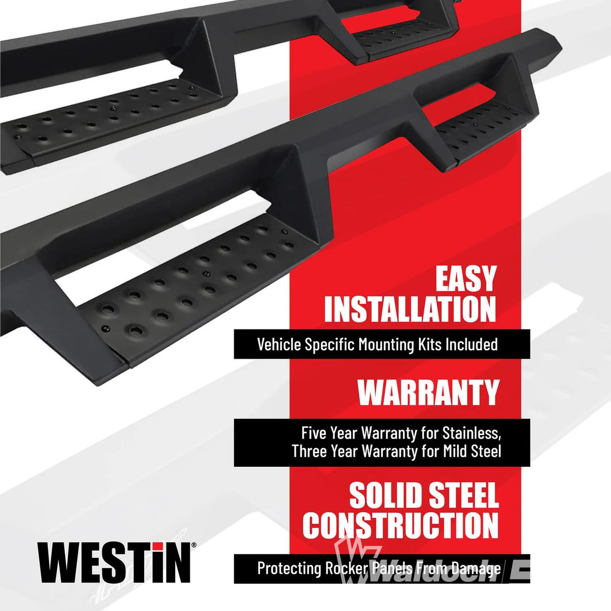 HDX Stainless Drop Nerf Step Bars-Tundra CrewMax 2022-2024