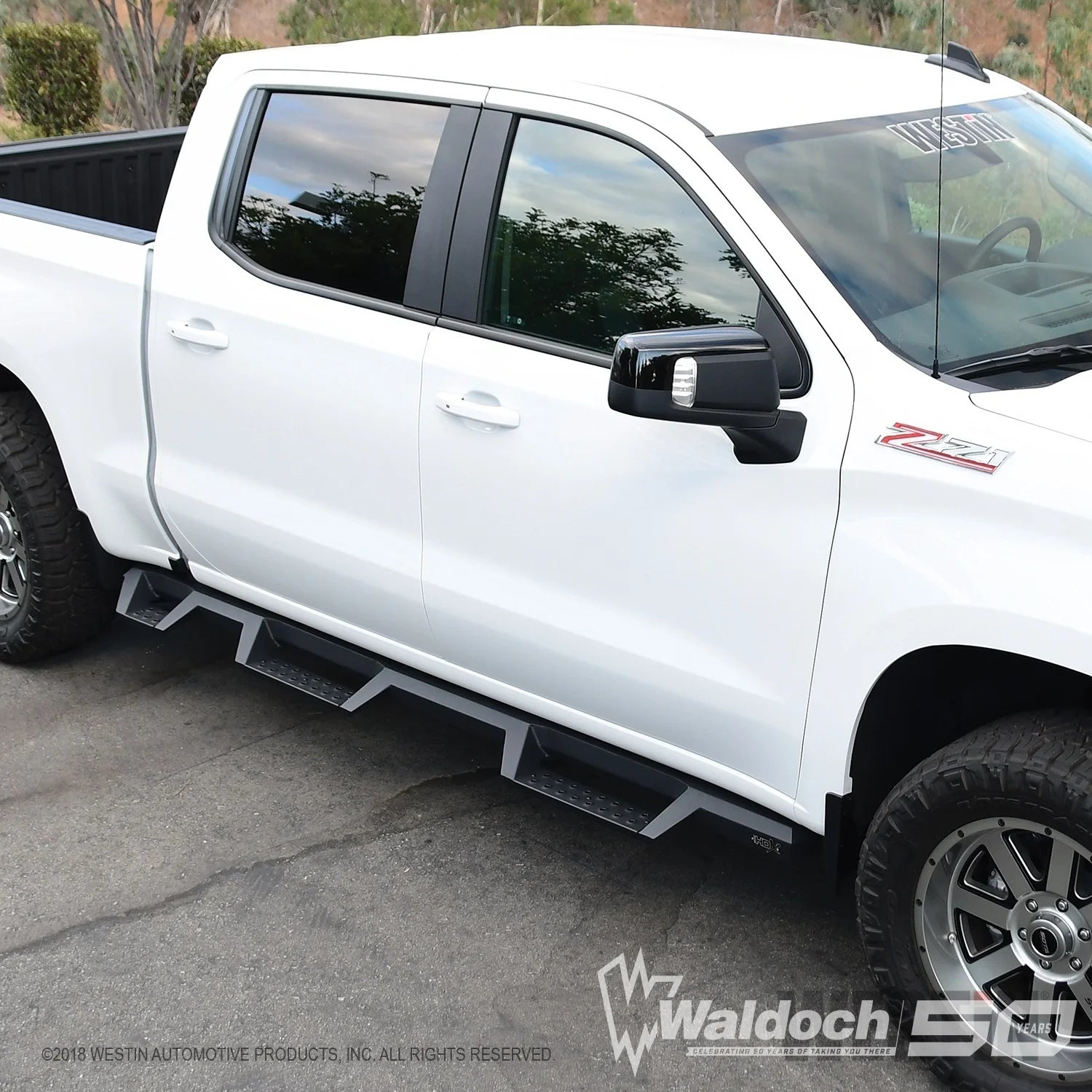 HDX Drop Wheel-to-Wheel Nerf Step Bars-Silverado/Sierra 1500 Crew Cab 2019-2024 (5.5' Bed) (Excl. 2019 Silverado LD/Sierra 1500 Limited)